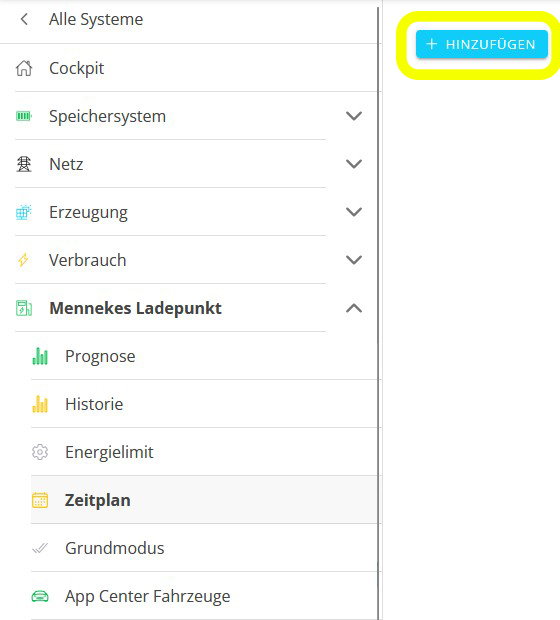 Hinzufügen einer Aufgabe zum Zeitplan