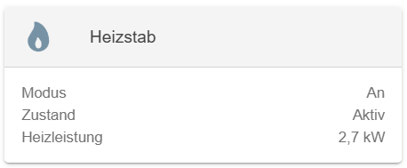 heating element widget active