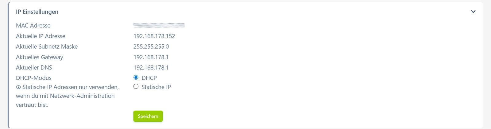 myPV app IP settings