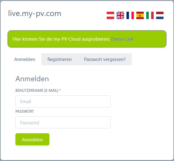 myPV app login