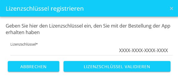 Lizenzschlüsselvalidierung