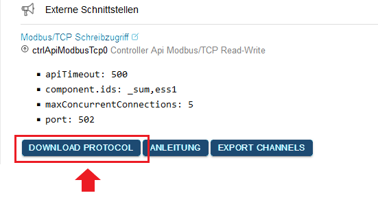 Modbus Anlagenprofil 4