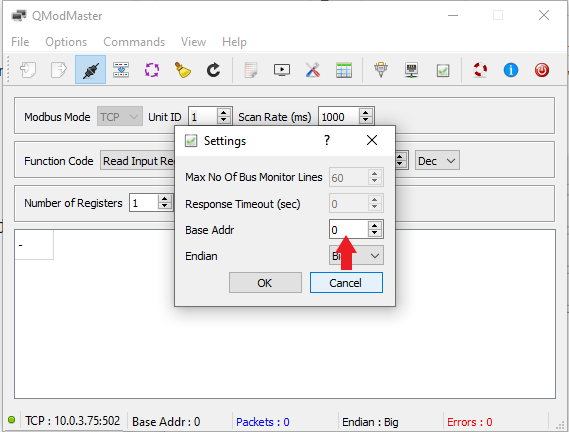 Modbus Lesezugriff Beispiel 4