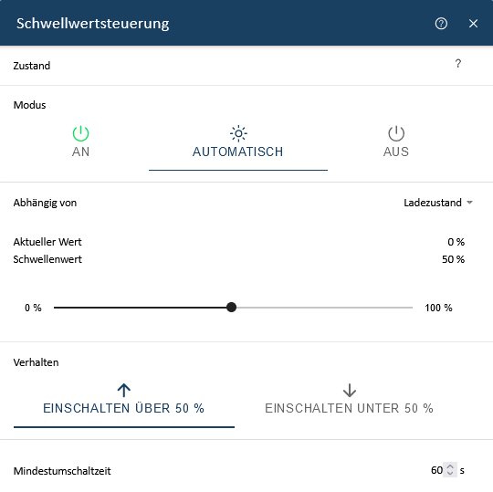 schwellwertsteuerung automatisch