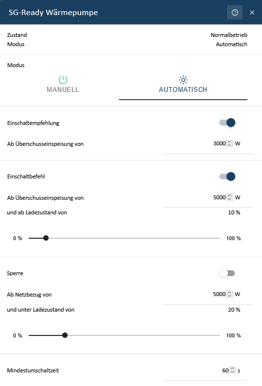 waermepumpe sg ready automatisch