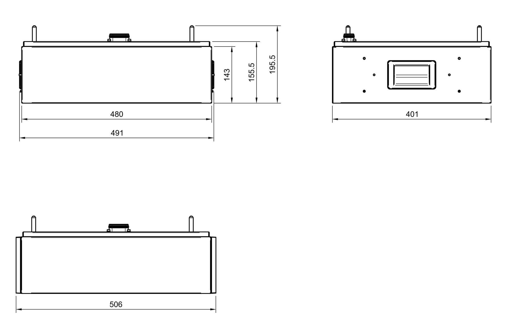 Battery dimensions