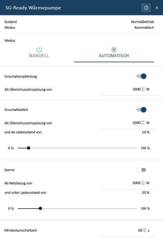 waermepumpe sg ready automatisch