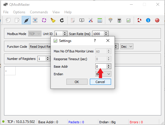 Modbus Lesezugriff Beispiel 4